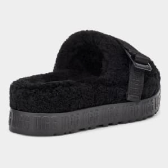 NIB Ugg Fluffita Platform Slides Black Sz 7 - Picture 2 of 8